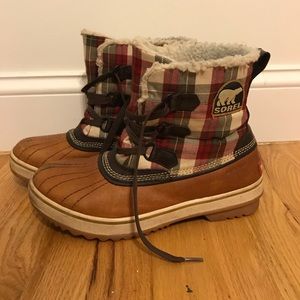 Sorel Plaid Snow Boots